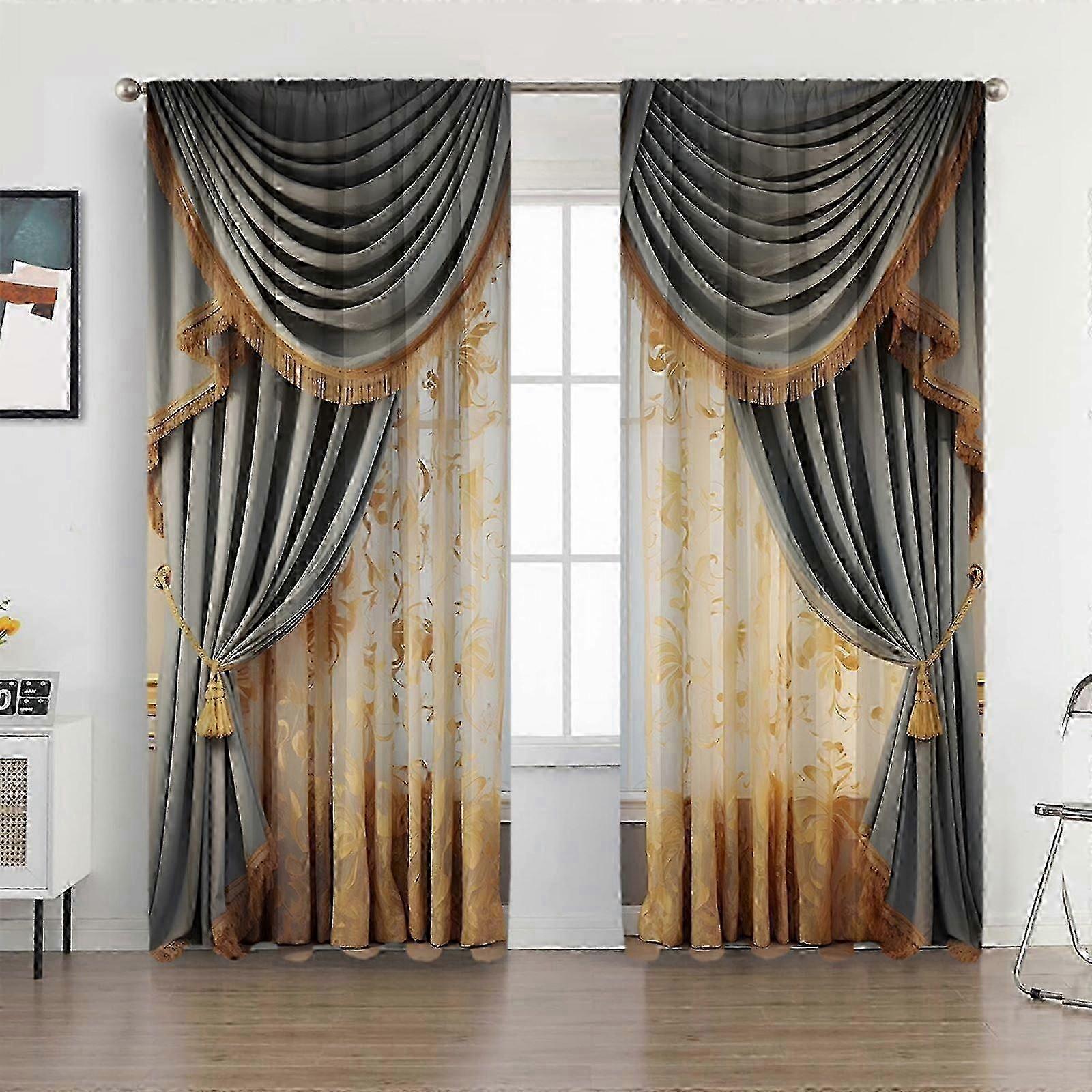 Christmas Curtains 2PCS Digital Print