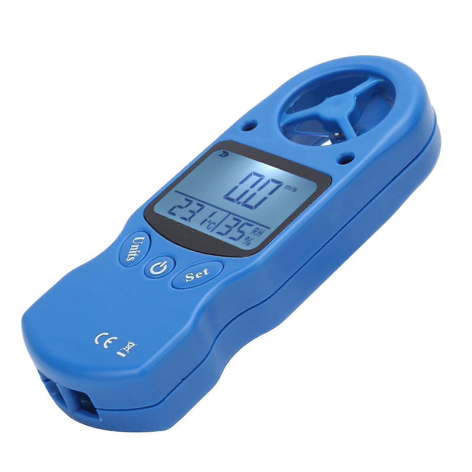 Mini Handheld Digital Anemometer Wind Speed Meter 0~30m/s Temperature Gauge Tester