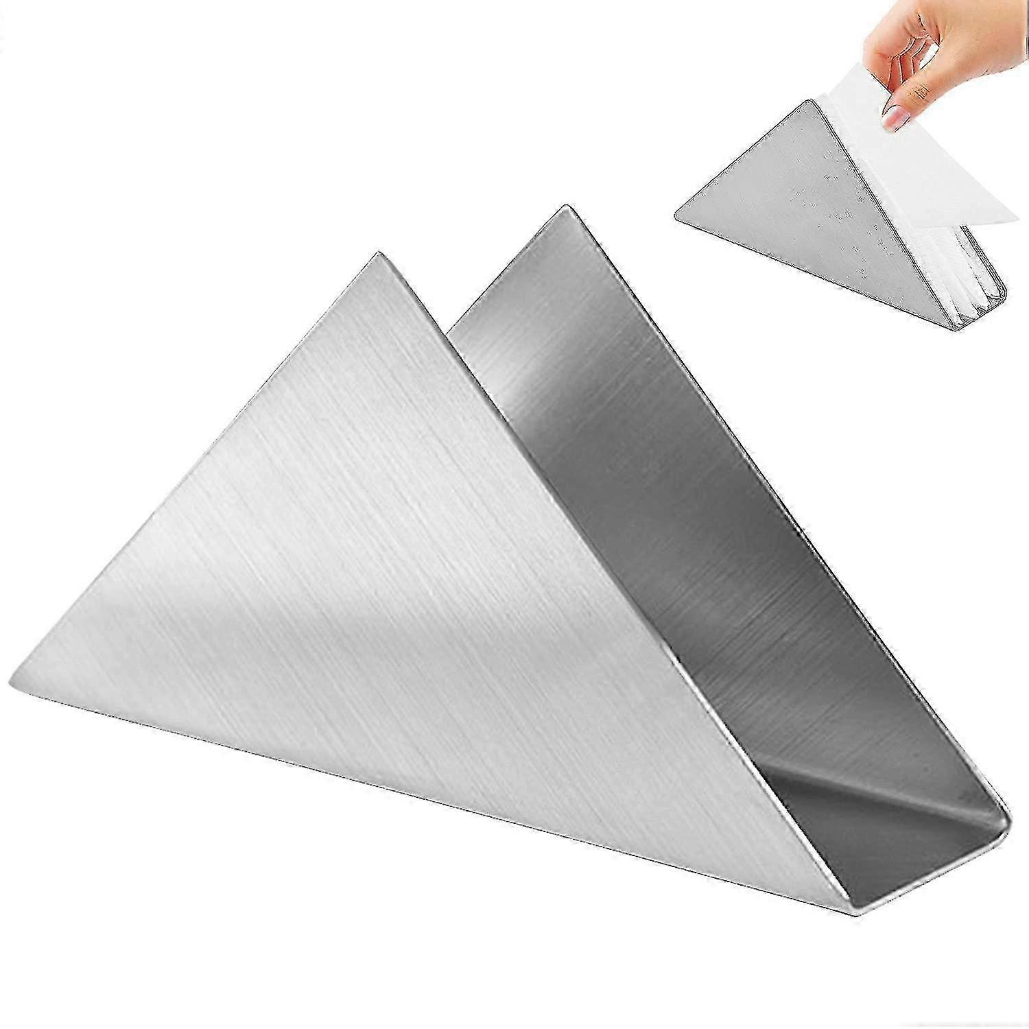 Compact Triangular Stainless Napkin Holder