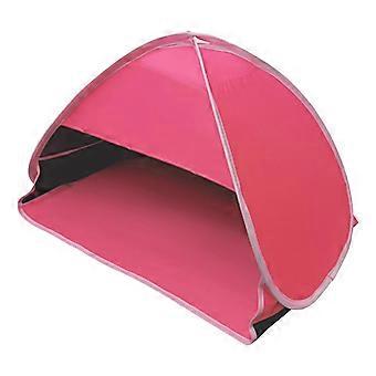 Foldable Beach Sun Shelter, Waterproof Automatic Pop-Up Tent with 360 Ventilation, Windproof Sandproof Canopy for Camping Hiking Picnic, Blue Red