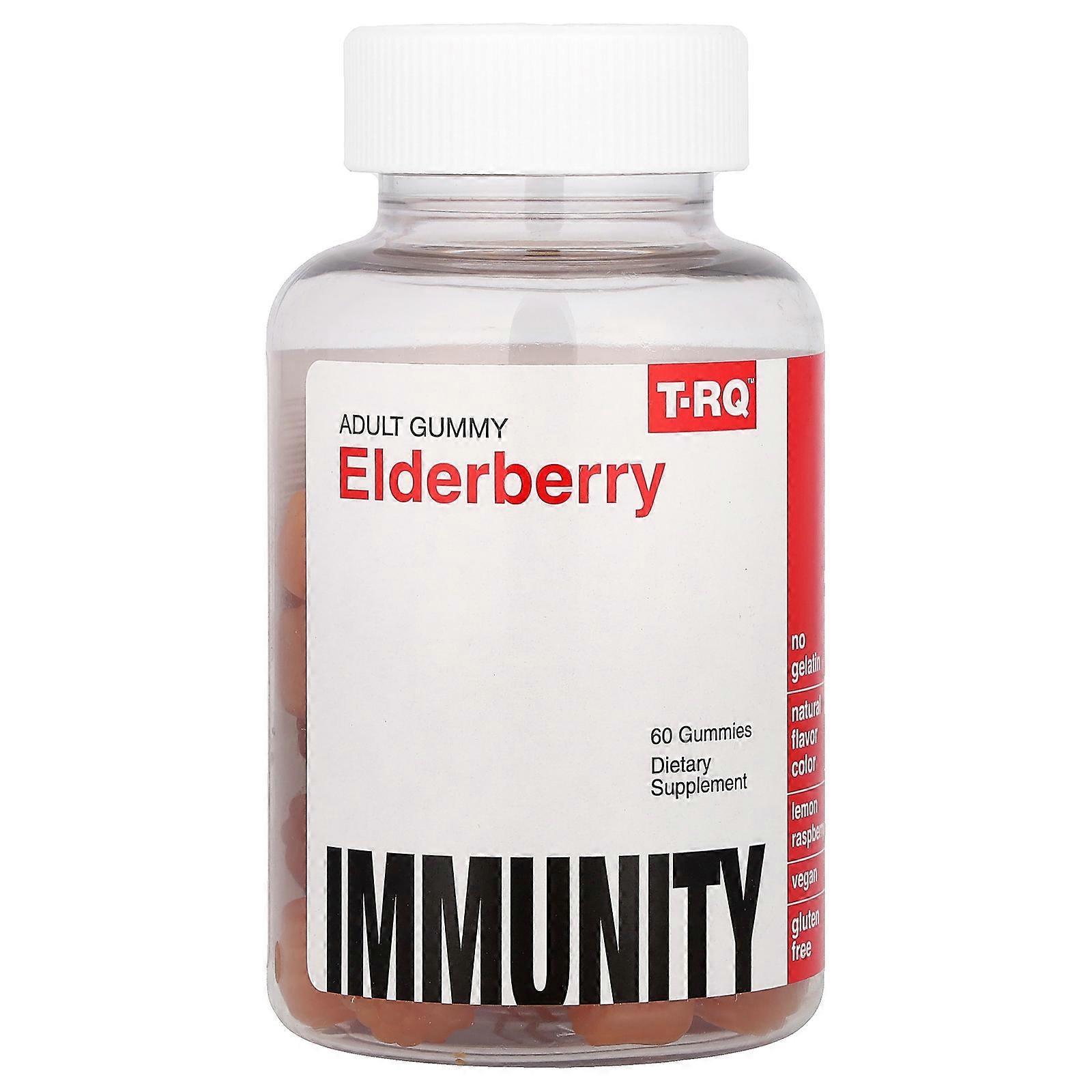 2 x T-RQ, Elderberry, Immunity, Lemon Raspberry, 60 Gummies