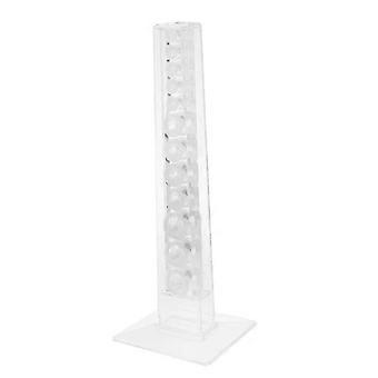 Clear Acrylic Makeup Brush Holder, Durable Drying Rack and Organizer for Brushes, Pens, Pencils, Display Stand for Craft Fairs, 13x13x35 cm, 1 Pack