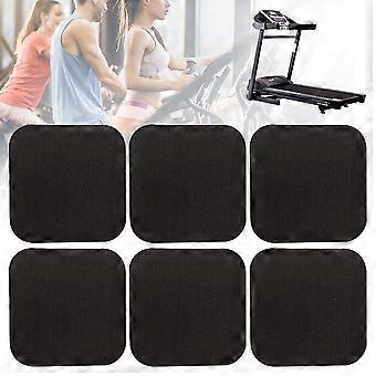 Shock-absorbing treadmill mat, anti-vibration sound insulation, set of 4.