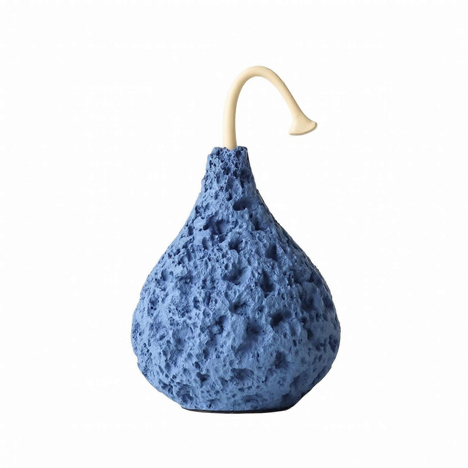 Tabletop Pear Ornament | Stone-Like Texture, Flat Base for Standing, Pear