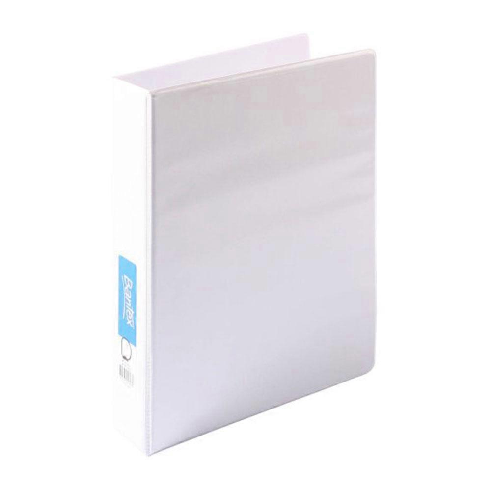 WHITE Bantex A4 2D-Ring insert Binder 38mm Strong Eco Friendly Polypropylene
