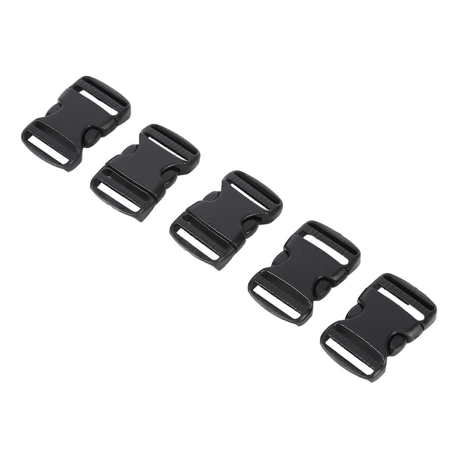 5Pcs Quick Release Buckle Plastic Dual Adjustable Strap Buckles Replacement DIY Craft for Backpack