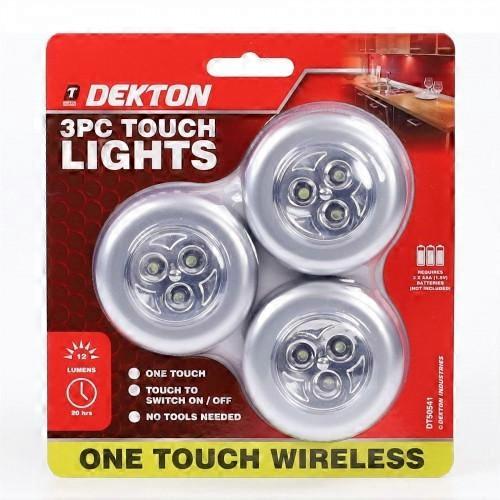 Dekton LED Touch Light (Pack of 3)