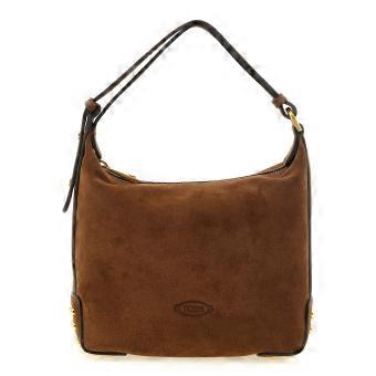 Tod's Brown Calfskin Shoulder Bag