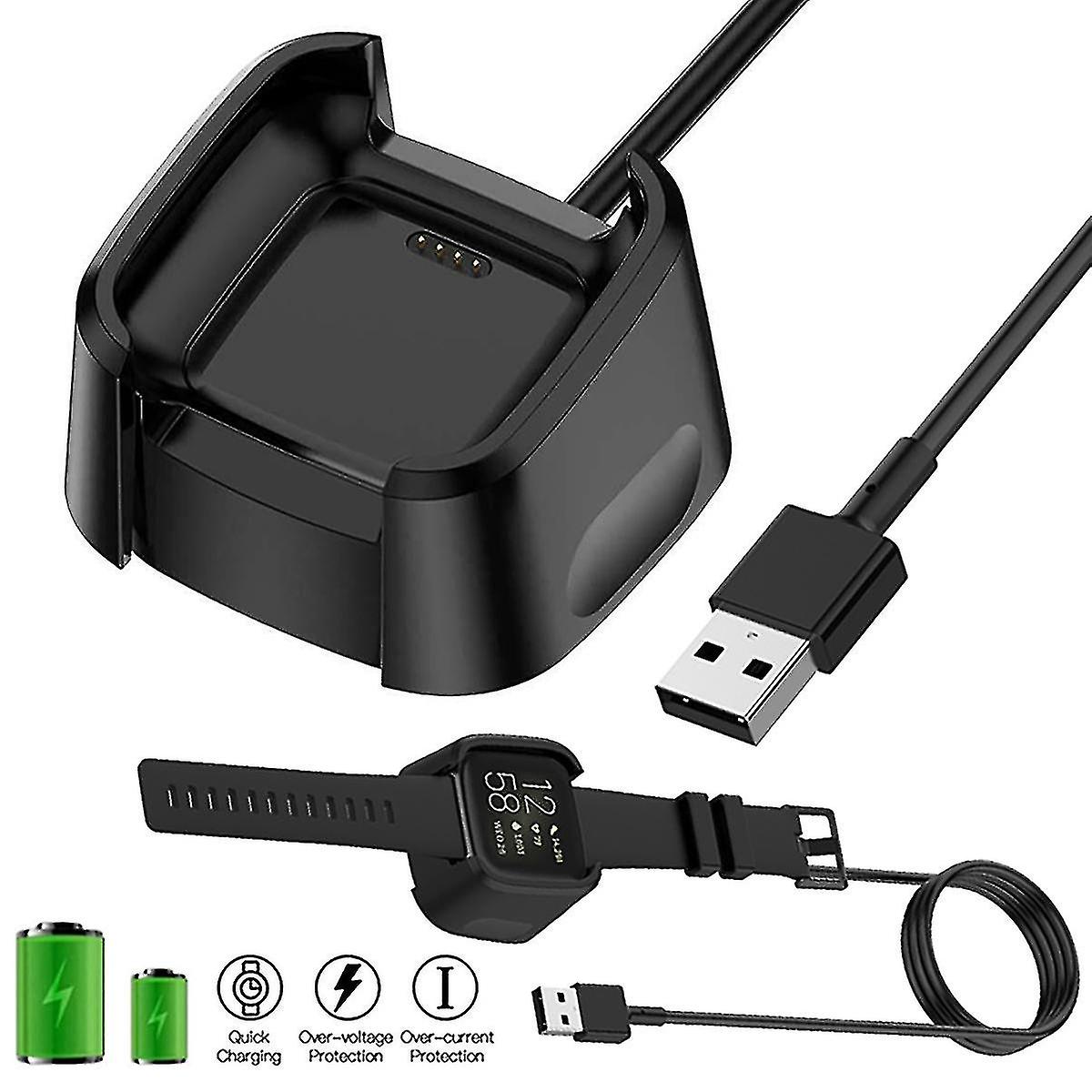 Fitbit Versa 2 Usb Ladekabel Strømlader Dock Adapter Stativ