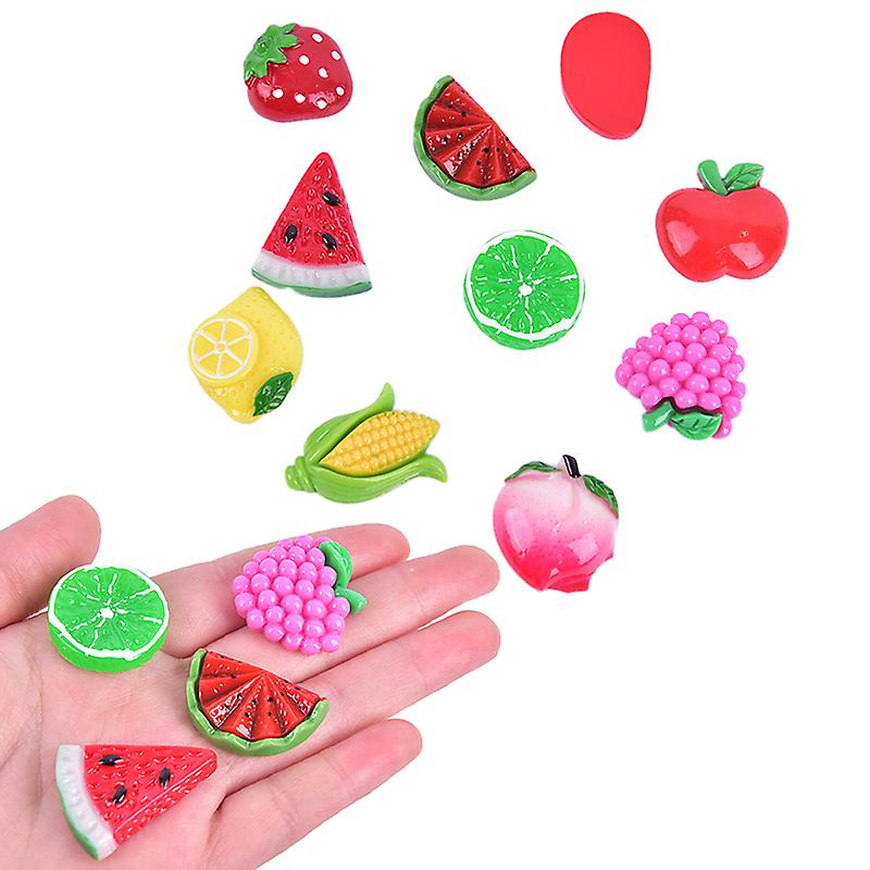 10pcs Diy Fruits Fridge Kid Souvenir Resin Craft Refrigerator Sticker Accessorie
