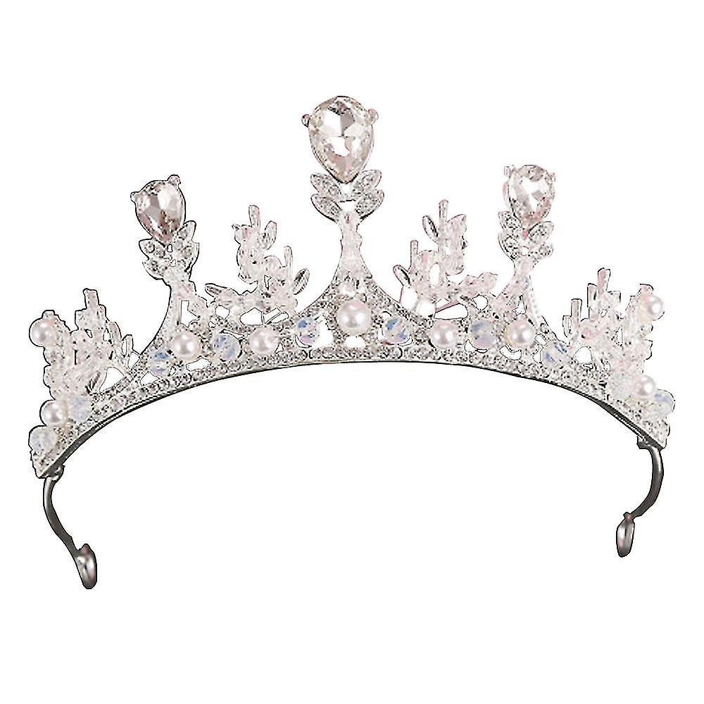 Rhinestone Princess Headband - Crystal Bridal Tiara For Birthday Cosplay Costumes Hair Accessories