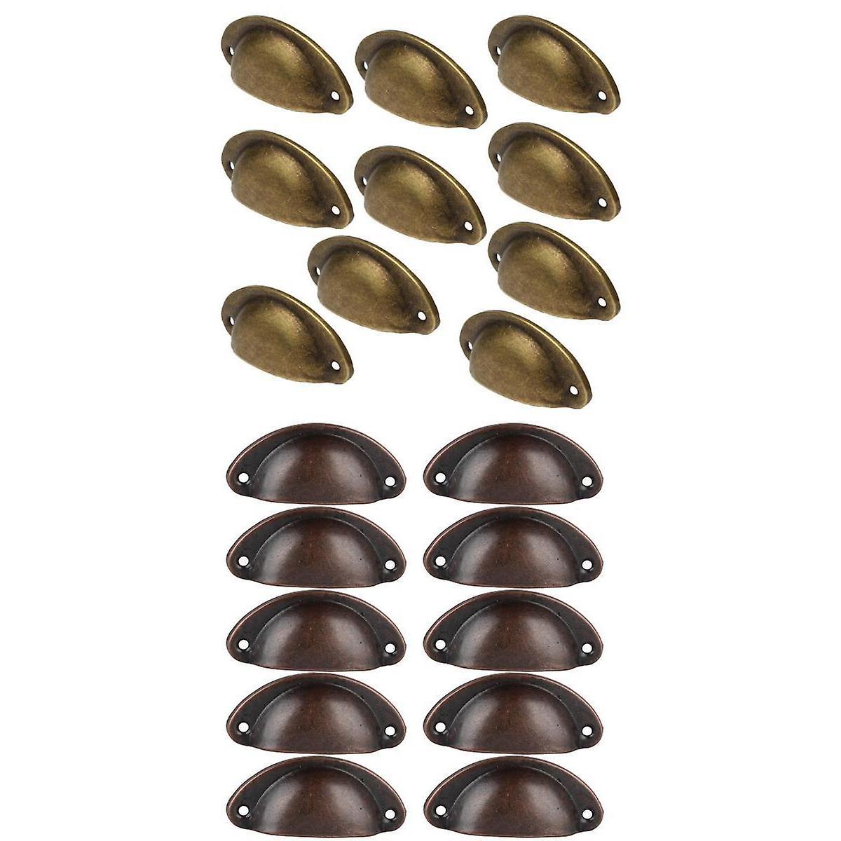20 Pieces Antique Sturdy Shell Cupboard Cabinet Door Knobs Pull Handle