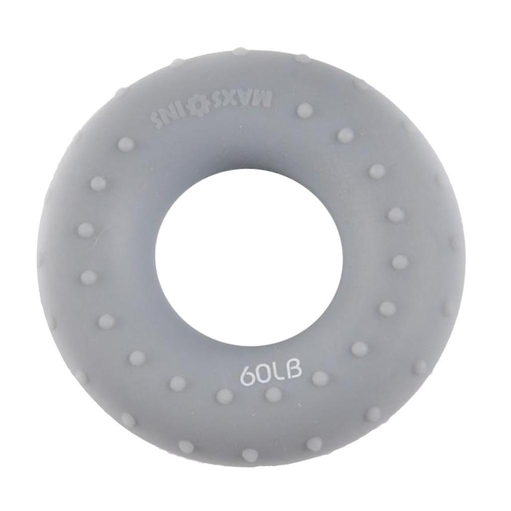Silicone Hand Gripper Ring Strength Training Finger Exerciser Non-slip 60LB Grey