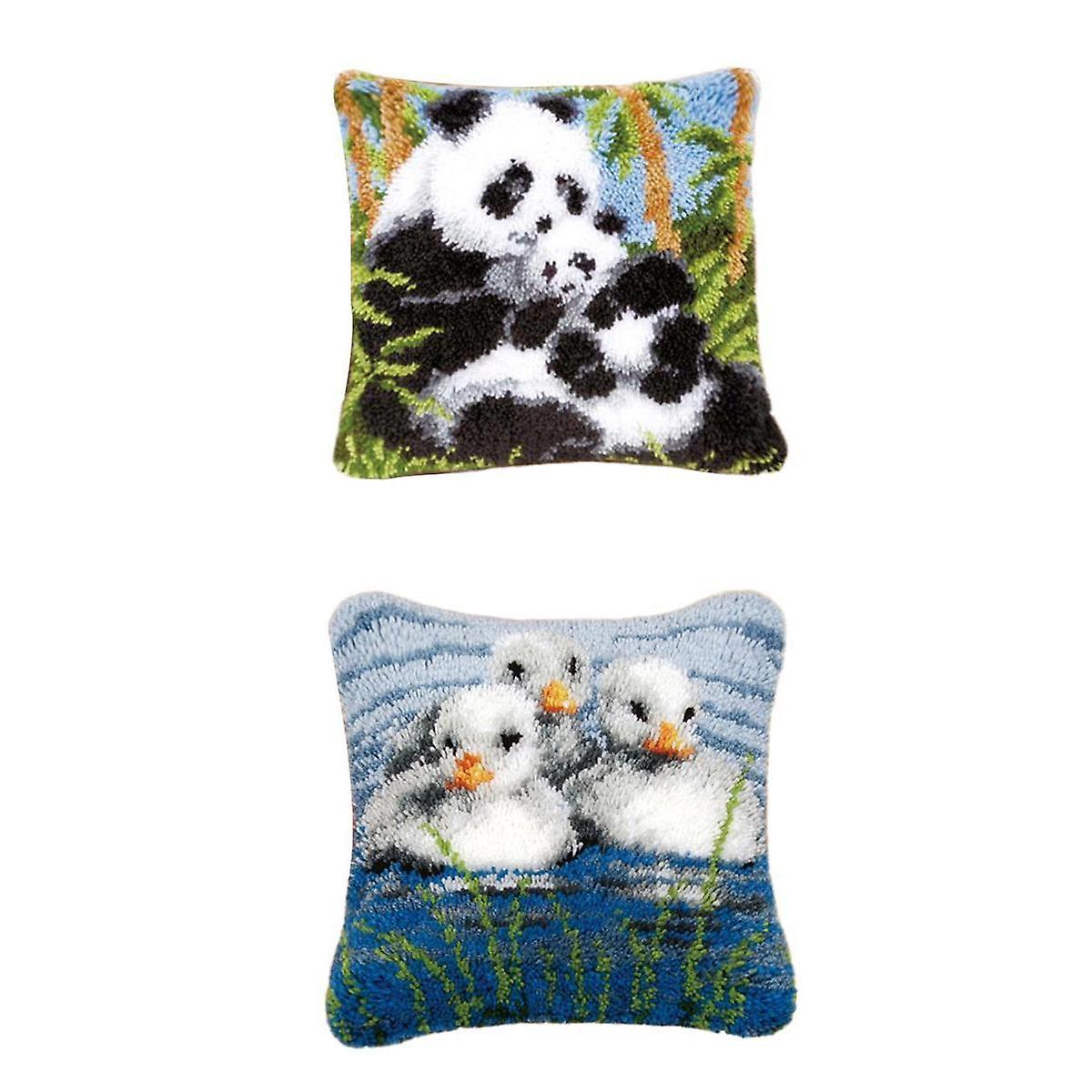 Latch Hook Rug Kit DIY κέντημα κεντήματα μαξιλάρι μαξιλάρι μαξιλάρι 2