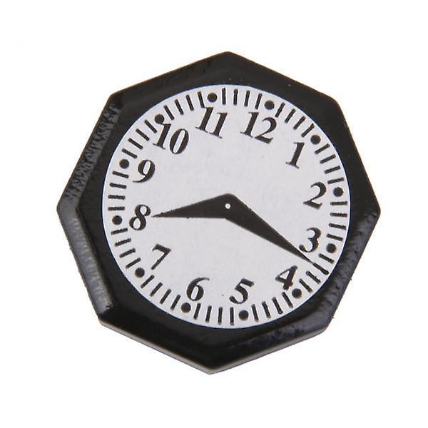 4xBlack Octagonal Clock for 1/12 Dollhouse Miniature