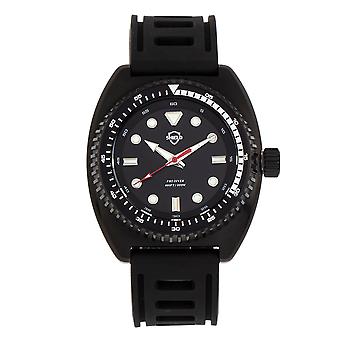 Shield Dreyer mannen ' s duiker riem horloge-zwart