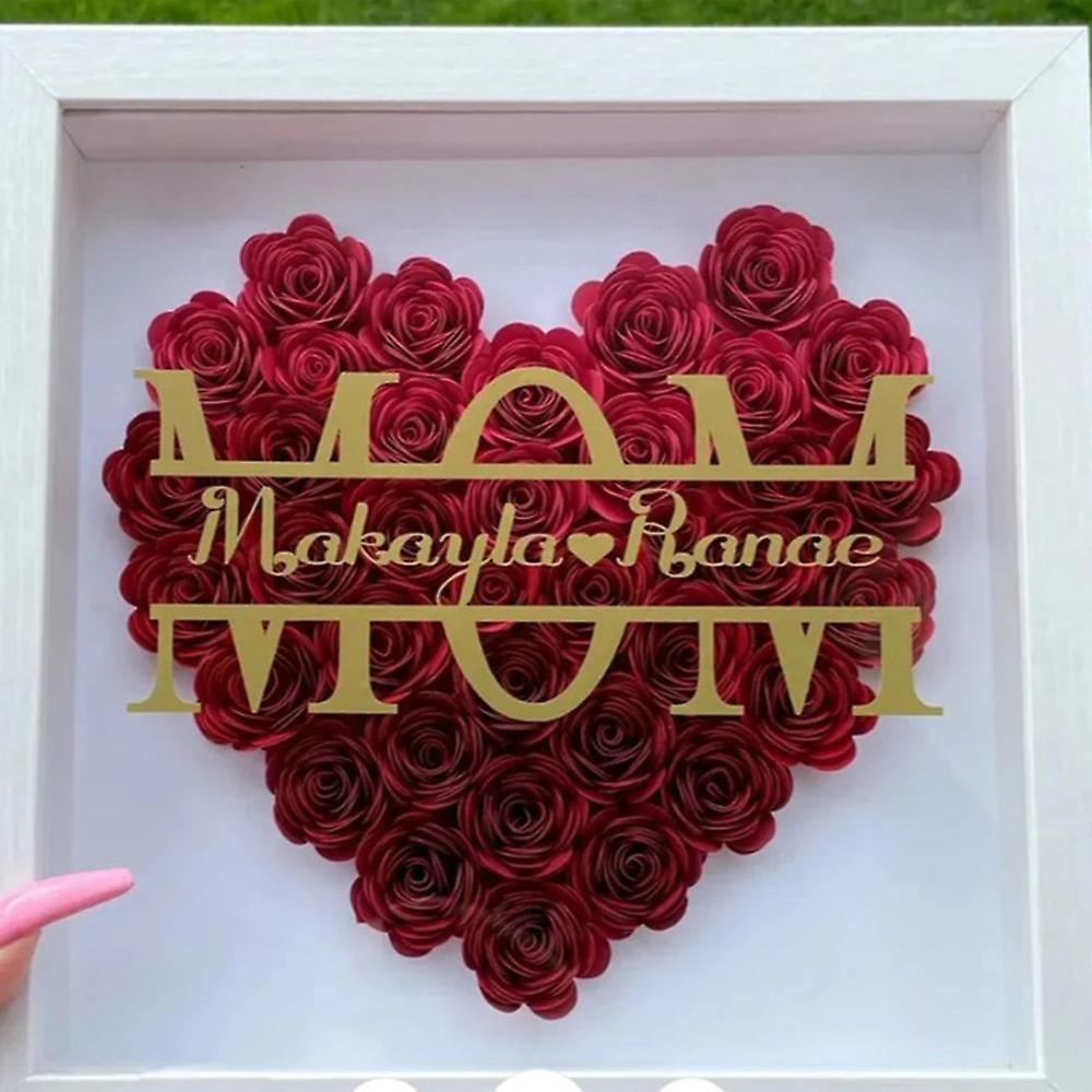 Wooden Flower Display Case Memory Shadow Box Frame Birthday Gifts
