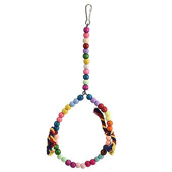Parrot Toy Bird Chewing Toys Hanging Parrort Toy Playing Toy Stand with Hanger