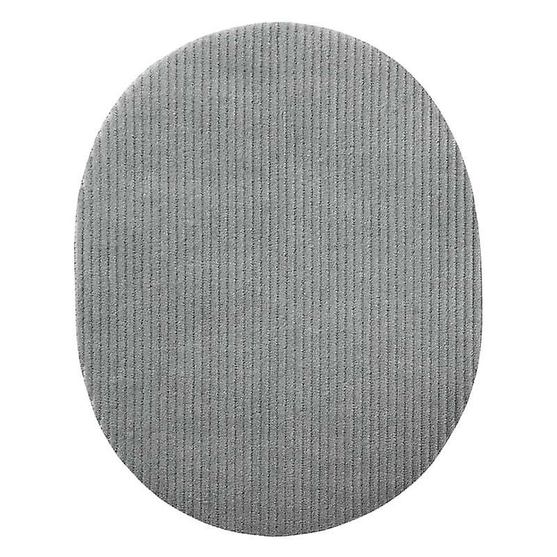 Corduroy patches, light grey 2 pcs. - patch, iron-on patch, size: 9.5 x 12.0 cm