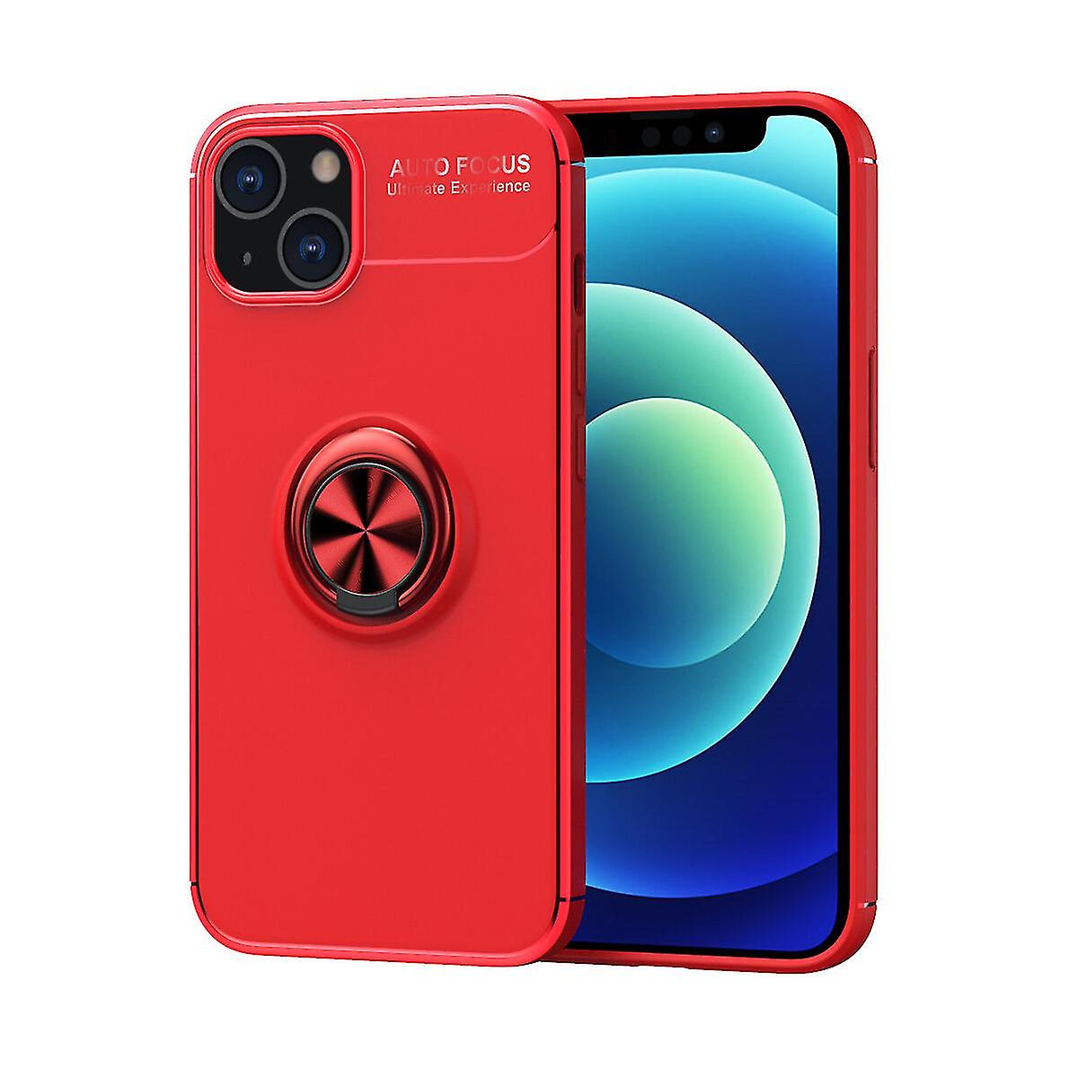 Premium Soft Rubber Design With Metal Ring Stand - Scratch-resistant Case For Iphone 12 Mini - Shockproof, Non-slip, Full Protection, Comfortable Grip