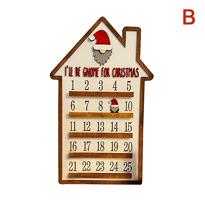 Halloween Advent Calendar Wooden Countdown To Christmas Decor Horror Ornaments Ghost Design For Indoor Home Party Decoration