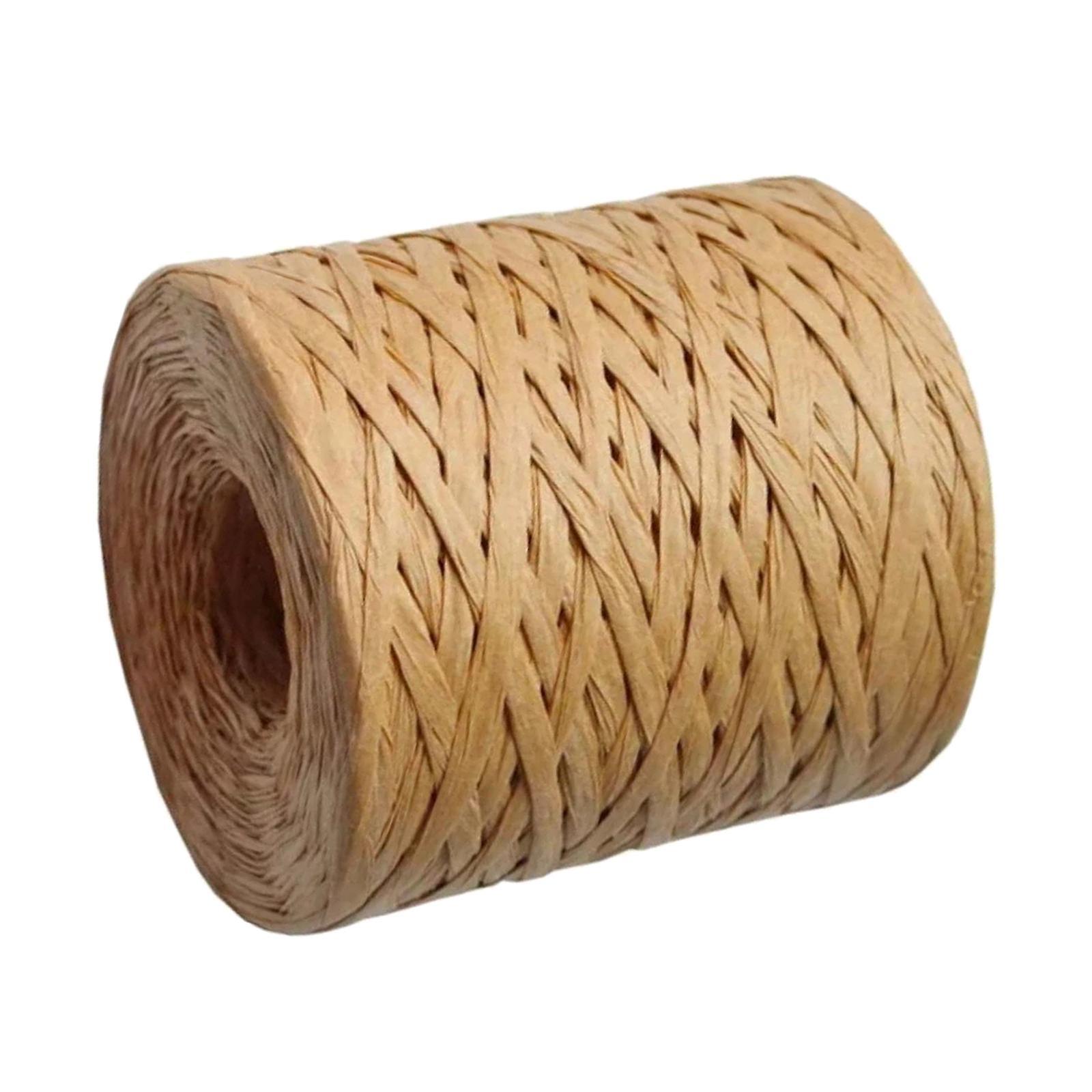 200M Paper Raffia Ribbon Cord Craft Twine Rope String Craft DIY Chocolate