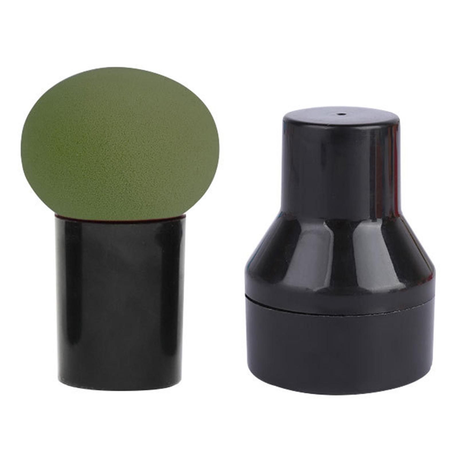 Makeup Sponge Mushroom Head Shape Wet Dry Use Soft Bouncy Beauty Sponge with Handle BoxMatcha