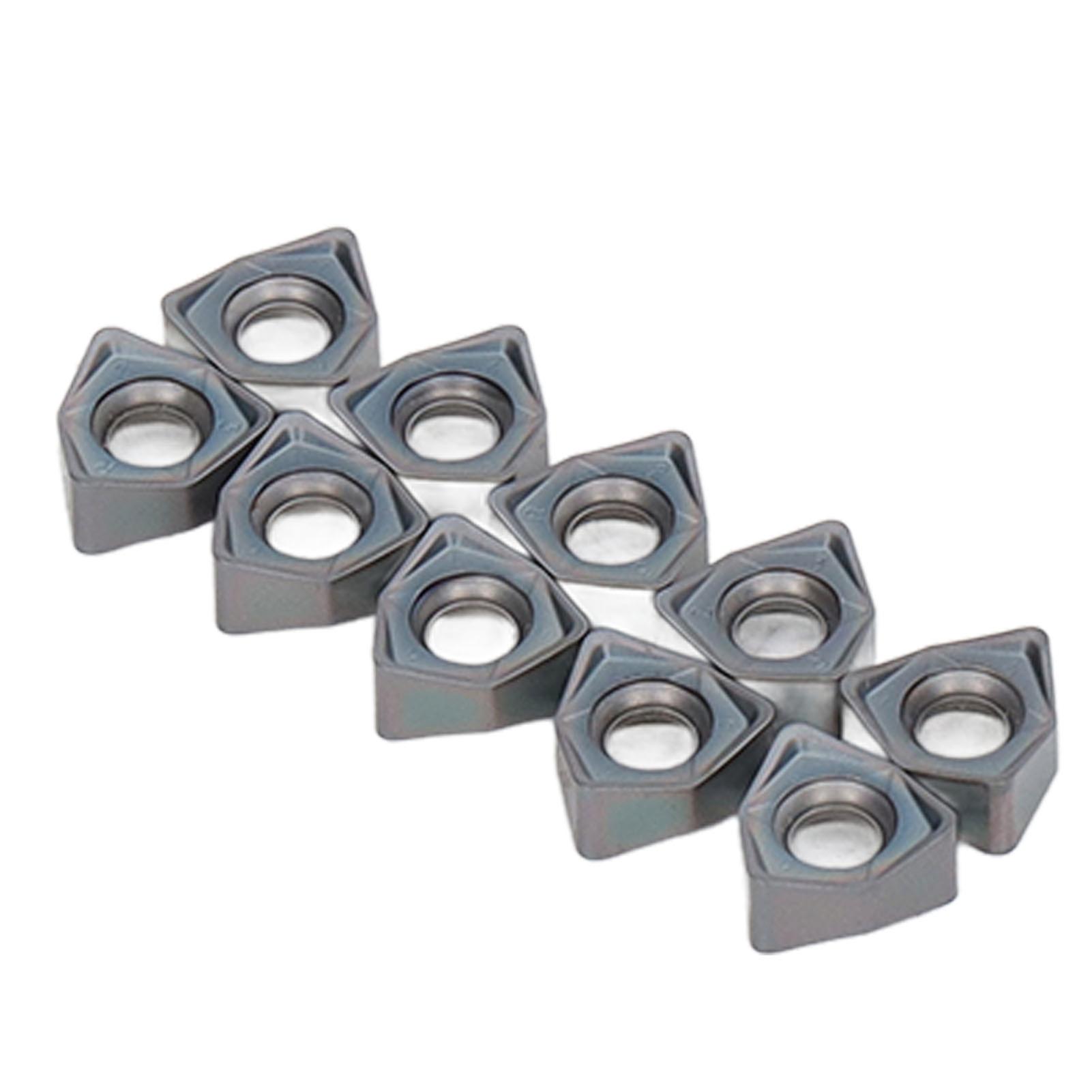 10Pcs Turning Insert Carbide Blade Lathe Cutter Milling CNC Tool Set Kit for Machine 