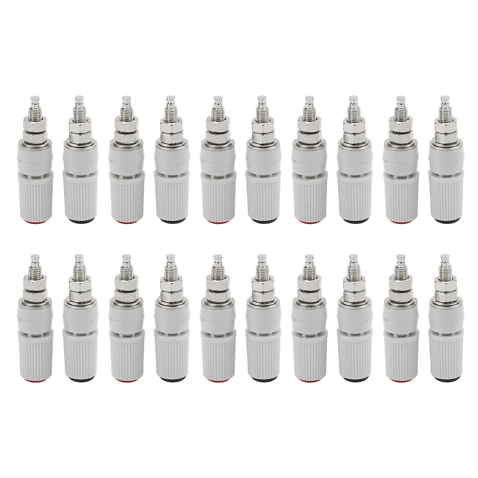 Uadme 4mm Banana Jack Socket Adapter, 20Pcs 24.330 M5 Connector Black Red Socket Connectors