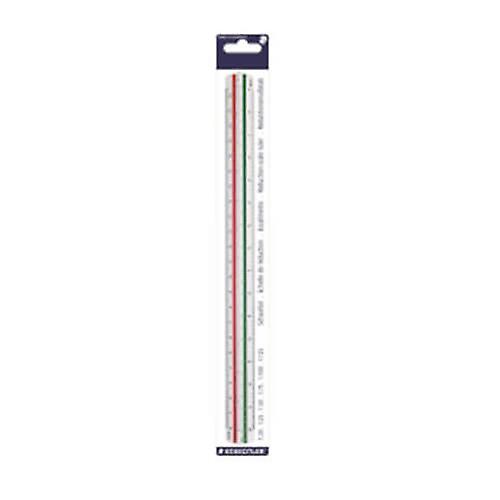 SCALE 1 Staedtler Triangular Ruler Plastic Construction Color Coded Grooves