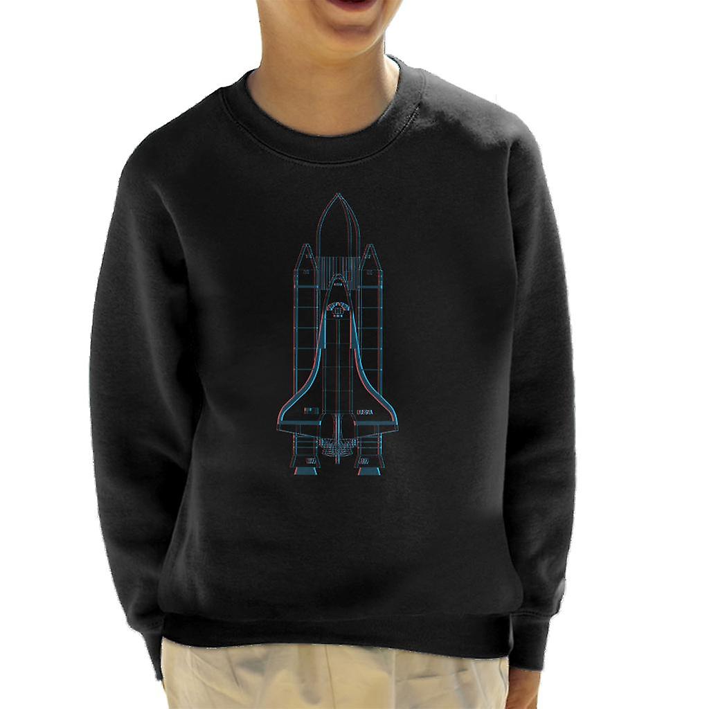 NASA Space Shuttle Enterprise 3D Effect Kid's Sweatshirt