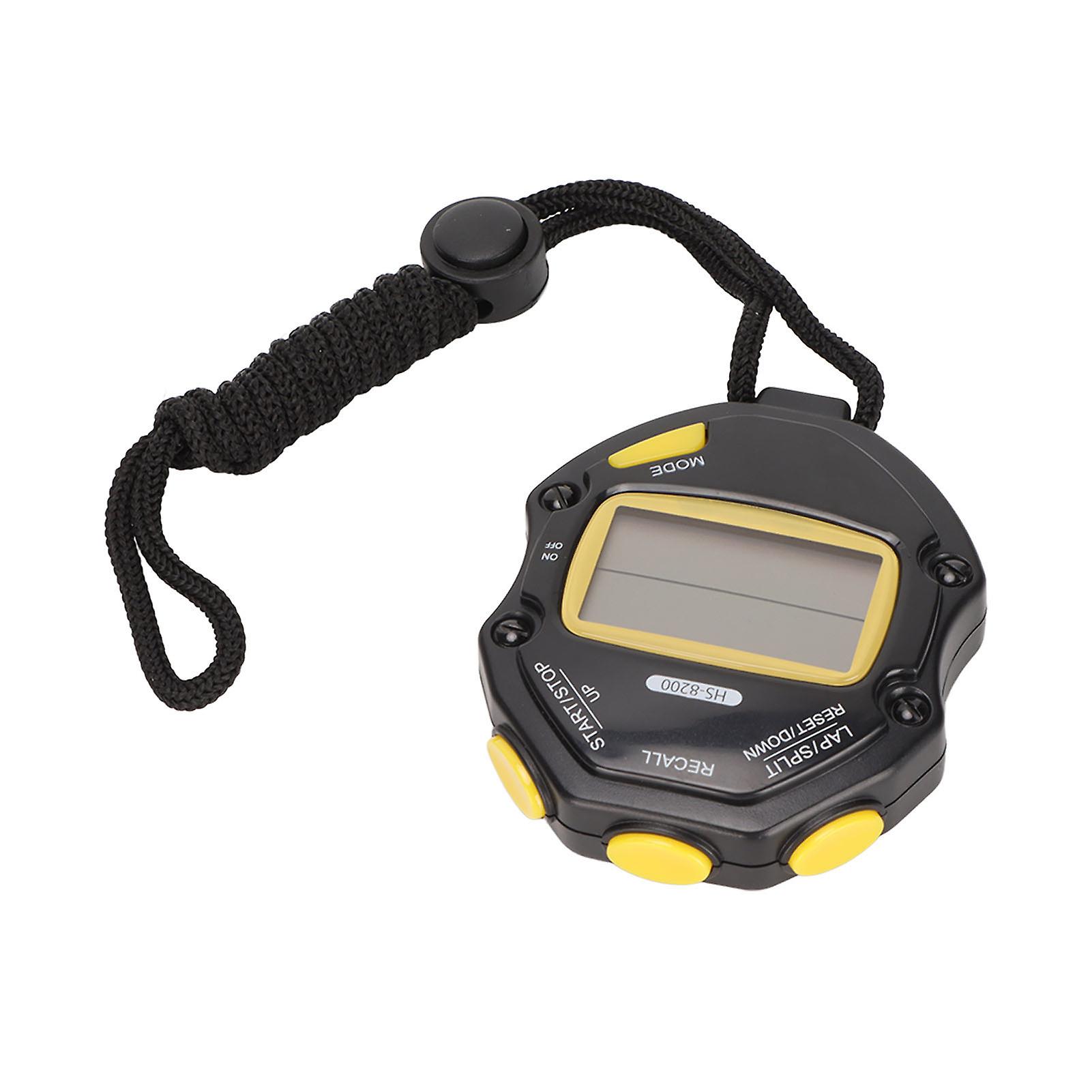 Electronic Stopwatch 2 Line Display 20 Lap Memory Digital Sports Stopwatch with Countdown Timer Clock and Alarm Function