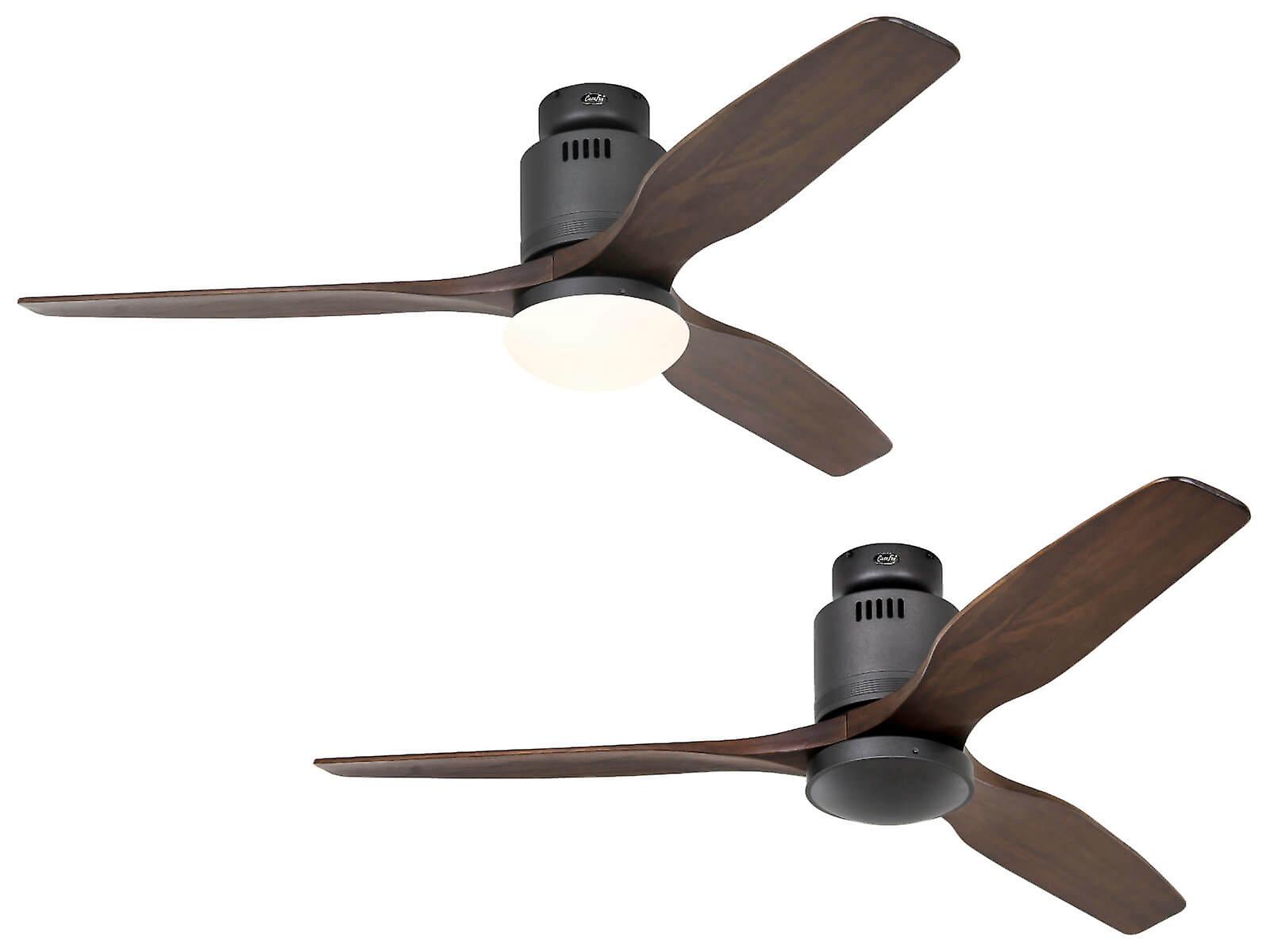 DC Ceiling Fan Aerodynamix Eco Basalt Grey / Walnut