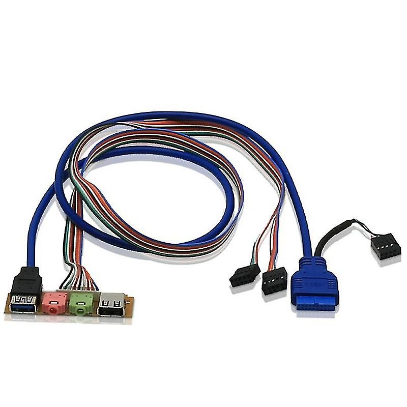 Usb 2.0+ 3.0 Port Chassis Pc Computer Case Audio Front Panel Replace Cable 70cm-dwdz