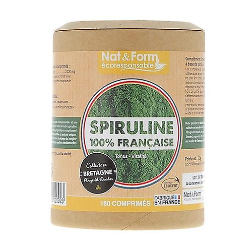 French spirulina Ecocert 180 tablets
