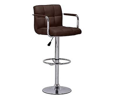 Prime Adjustable Bar Stool Brown Arm Rests