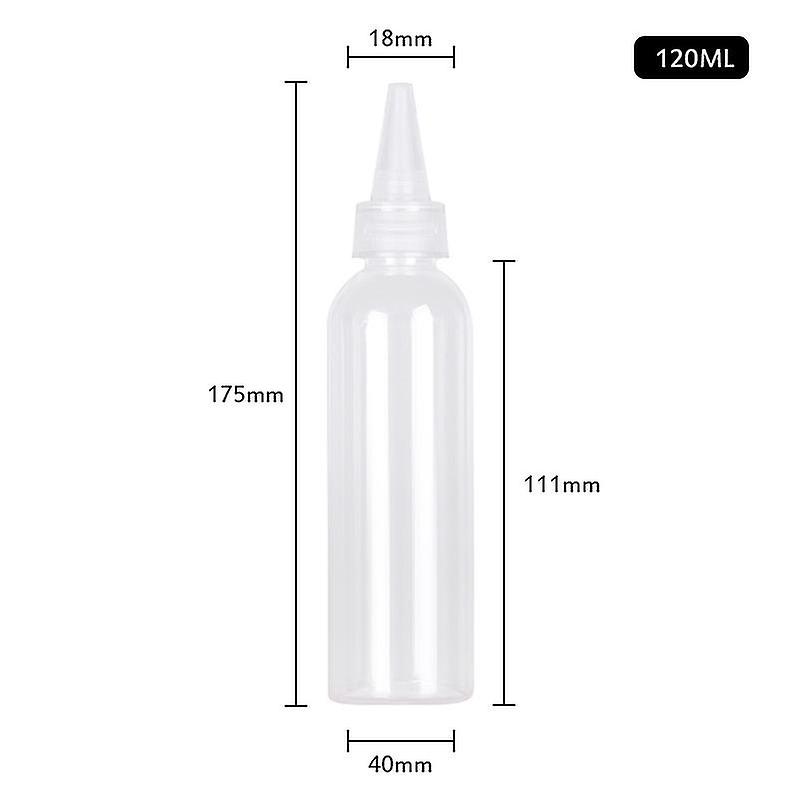 30pcs Plastic Squeeze Dropper Bottle 5-250ml Transparent Sharp-mouth Plastic Squeezable Sub-bottled