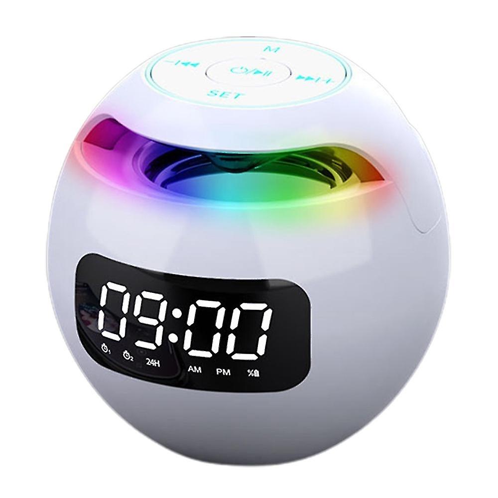 Ball Music Speaker LED Display Alarm Clock Music Player Clock Decoration Gift