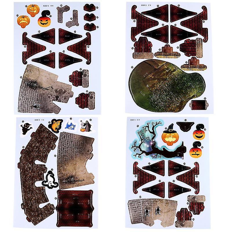 1set Halloween Castle Puzzle For Halloween Decorations