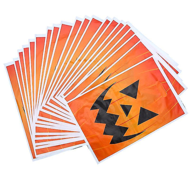 20pcs Pumpkin Patterned Bags For Halloween Decorations