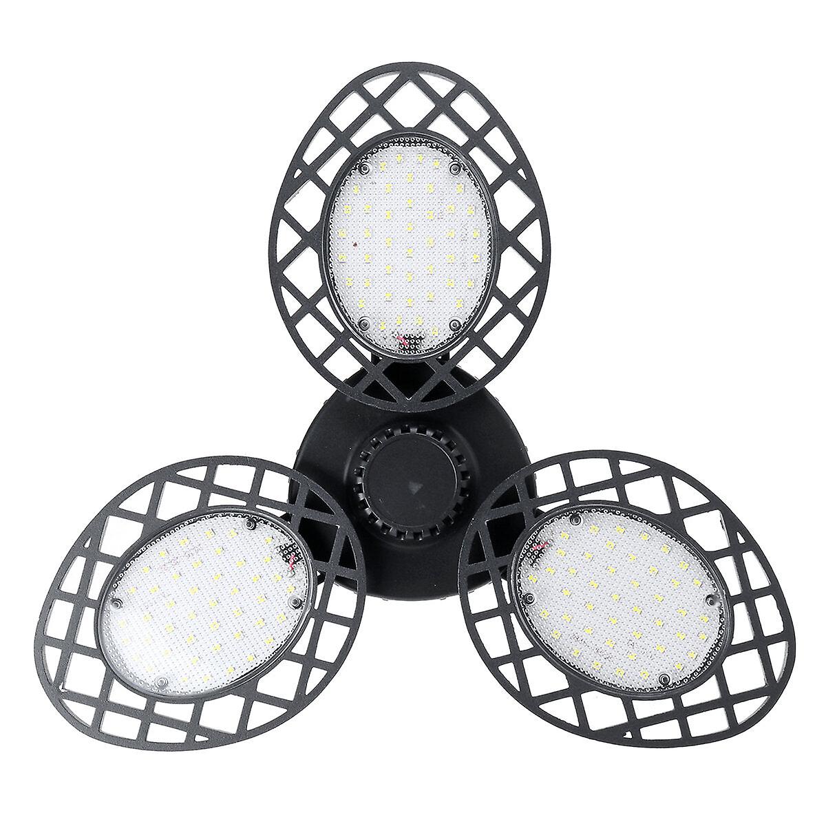 E27 132/176 Led Garage Light Deformable 3/4 Blades Panels Ceiling High Bay Light