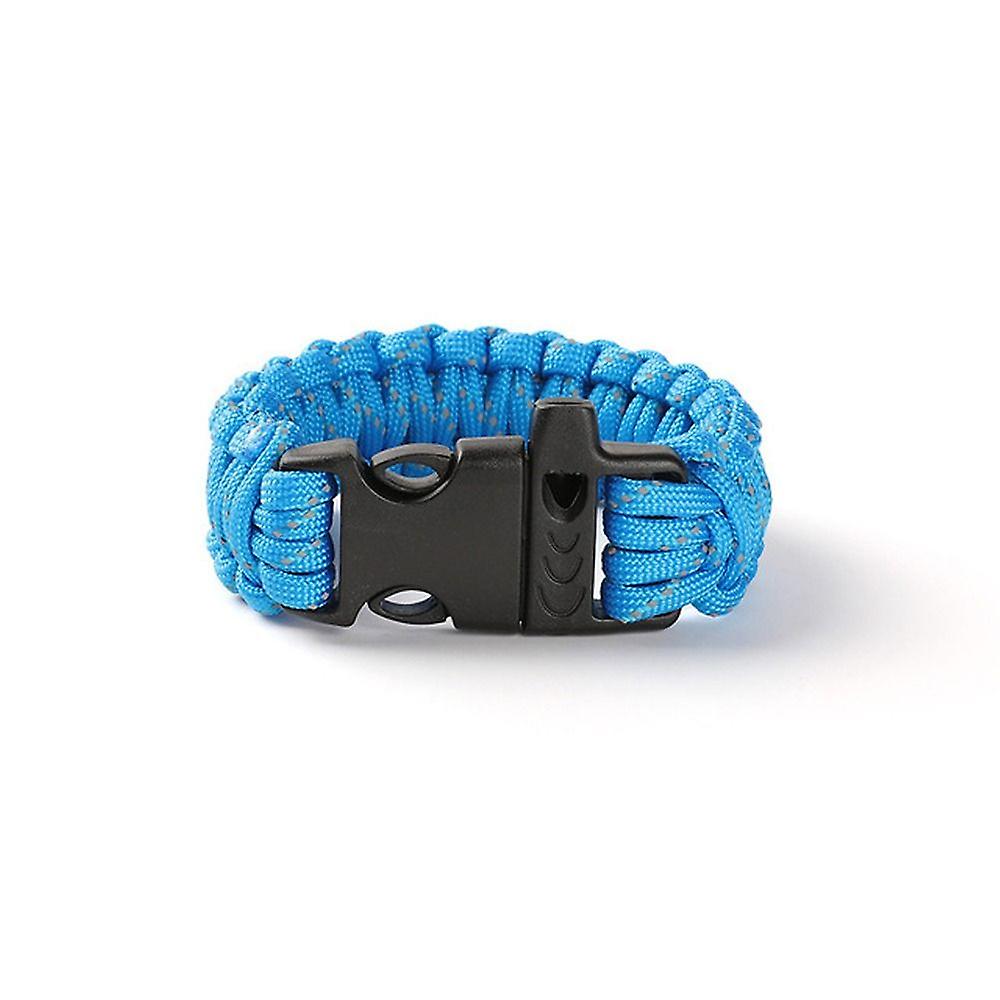 24.5cm Nine Core Reflective Paracord Escape Emergency Glowing Plaited Rope Edc Survival Saving Bracelet With Whistle Tools