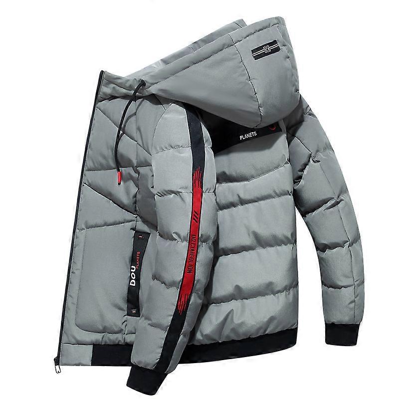 Menn Winter Quilted Down Jacket Casual Warm