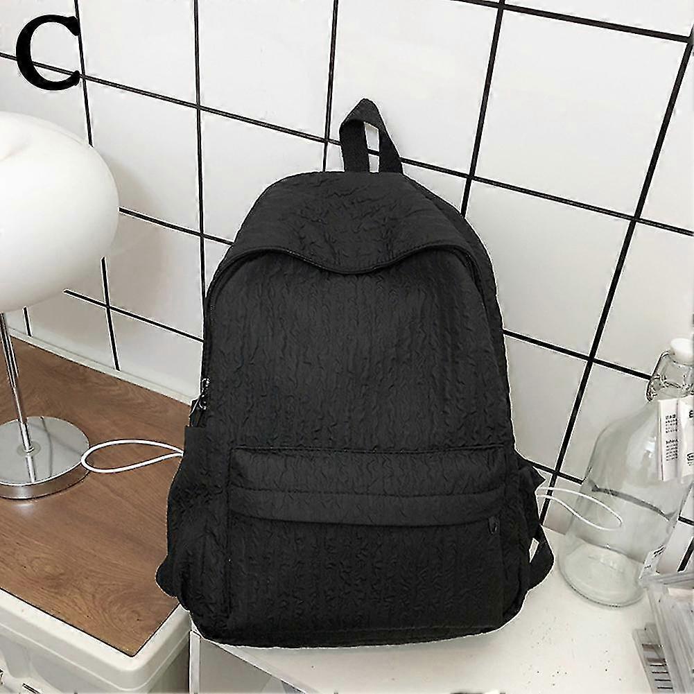 Small fresh art canvas student backpack Korean version simple daily commuting
