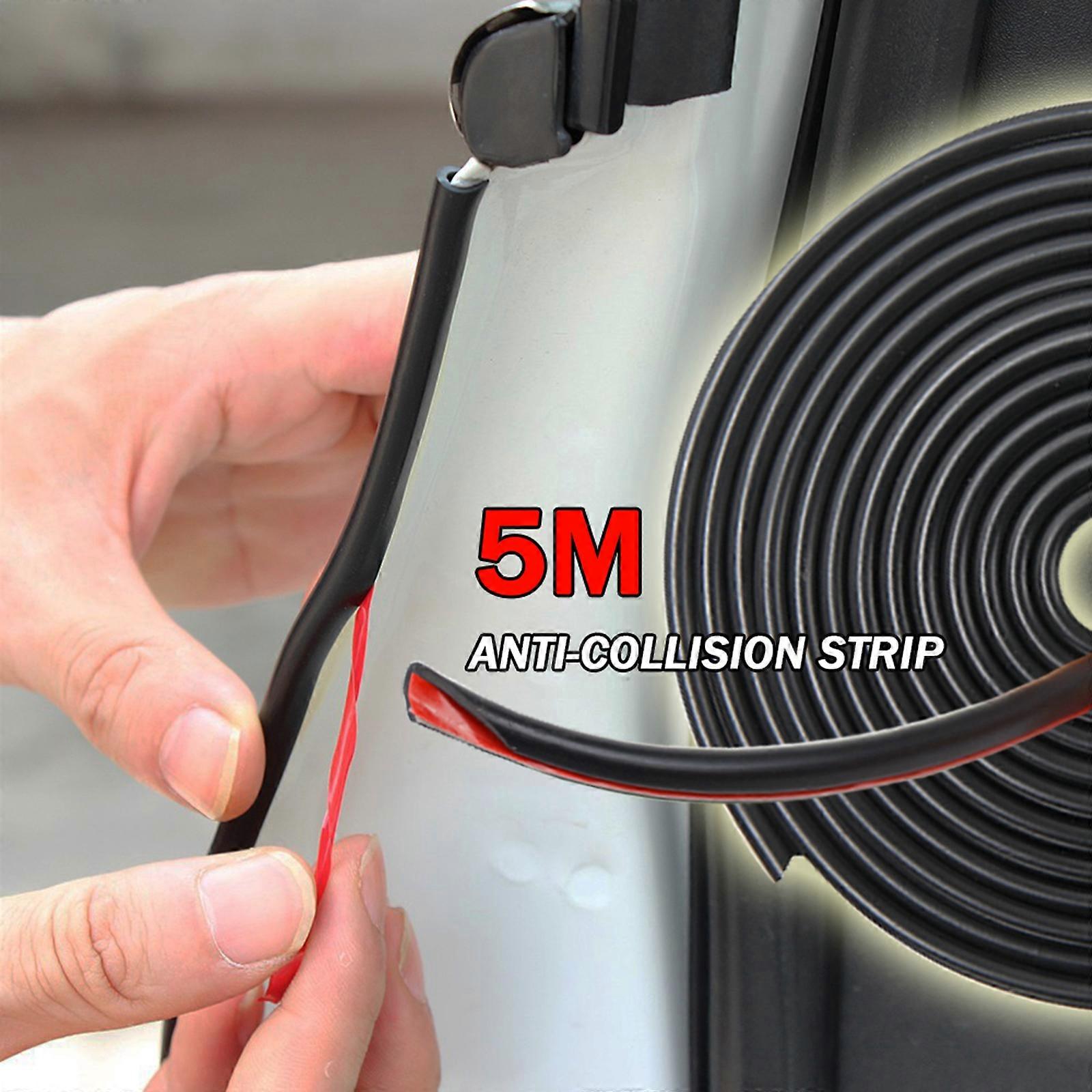 5M/16FT Car Door Edge Guard Trim Moulding Strip Rubber Anti Scratch Universal U Type Transparent Seal Protector Styling Adhesive