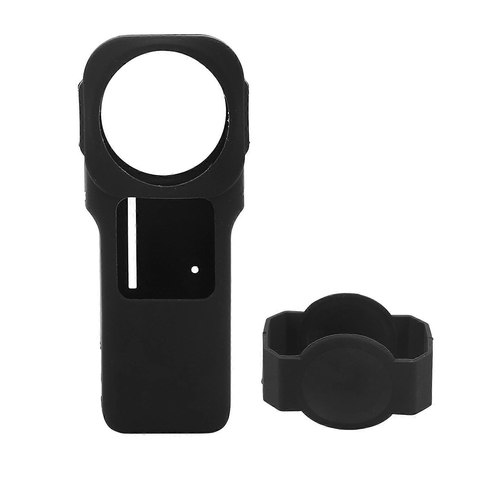 1 Inch Silicone Camera Sleeve Case Black Panoramic Camera Body and Lens Protective Cover for Insta360 ONE RS NO.6897