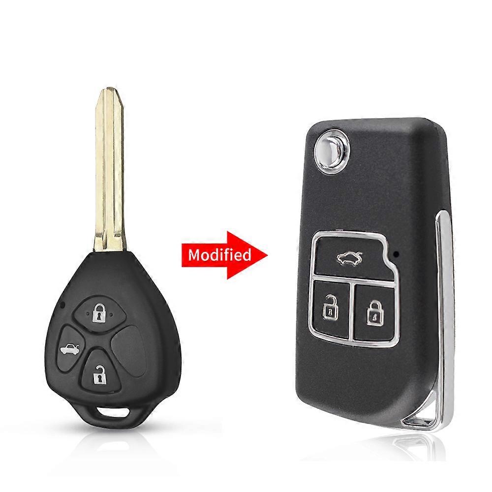 TOY43 Modified Flip Remote Key Shell For Toyota Reiz Camry Rav4 Yaris Levin Highlander Corolla