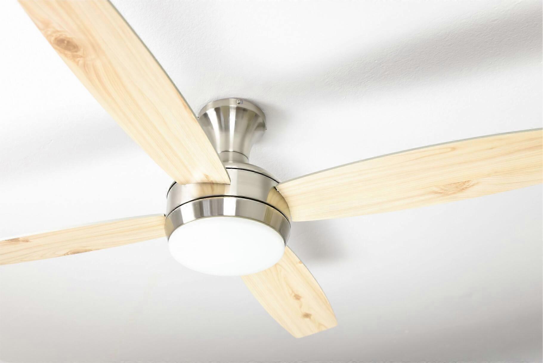 Ceiling fan Saturn Nickel with light and remote control