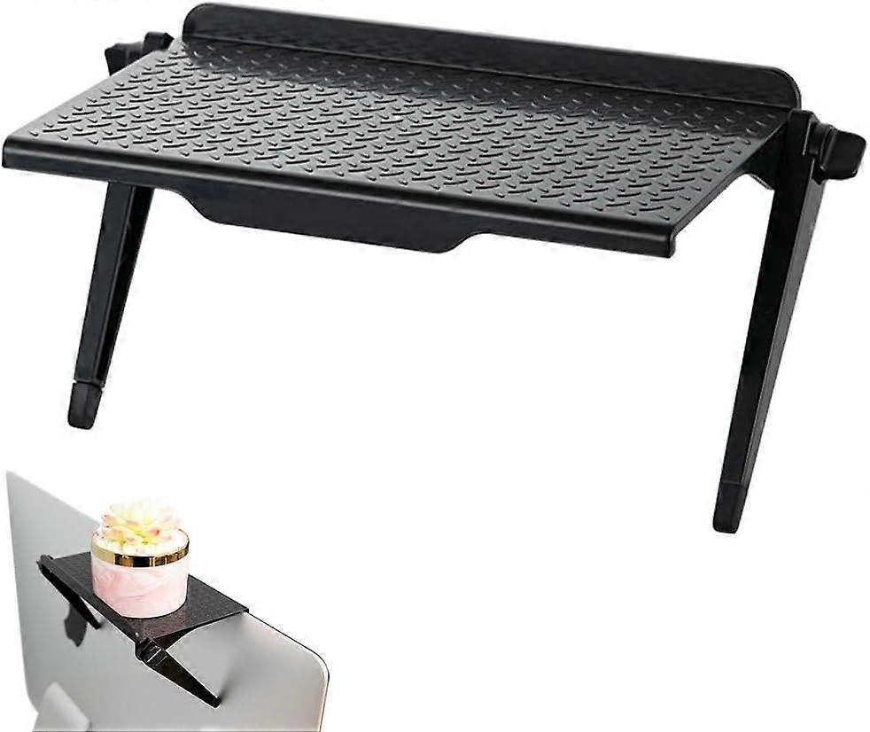 Wall Mounts Shelf for Cable Box Monitor Stand/Holds Speakers Streaming Devices/Save Space/Black