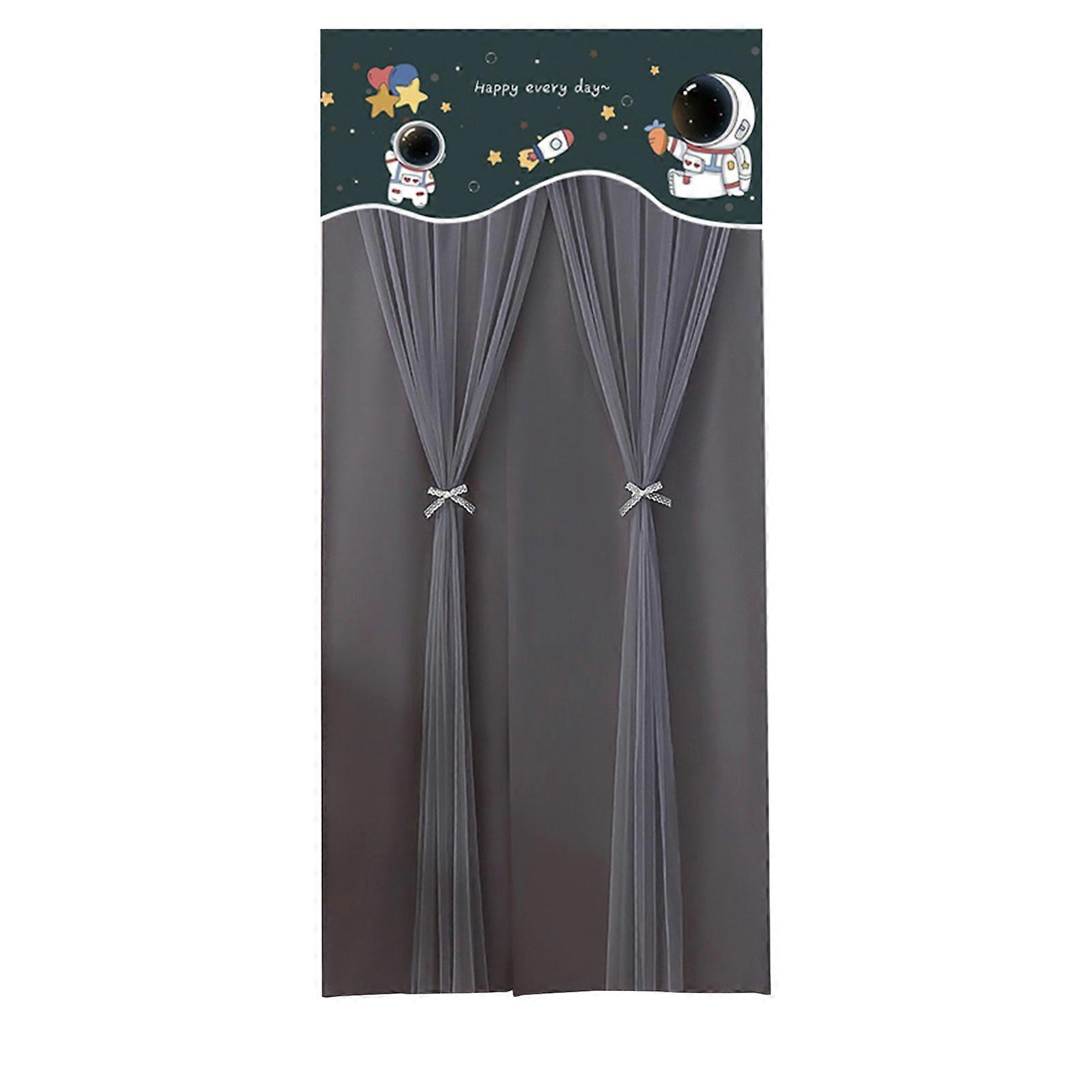 Double Layer Lace Door Curtain With Liner No Drilling Required Hide And Sunlight Blocking Ideal For Home Decoration Elegant Lace Door Curtain